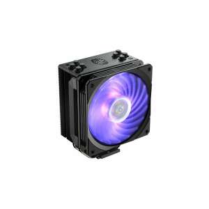 Cooler Master Hyper 212 RGB Black Edition CPU-Kühler, schwarz, schräger Blick - PC-Ventilator