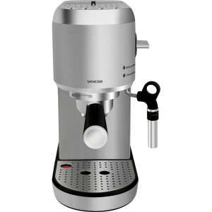 Sencor SES 4900SS Espresso Coffee Machine, Silver, Front View - Sencor
