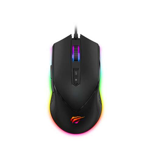 Havit Gamenote MS814 Gaming Mouse Black, wired, RGB lighting, 7 buttons, 7000 DPI