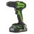 Greenworks GD24DD35K2 24V Cordless Drill Driver, Green and Black