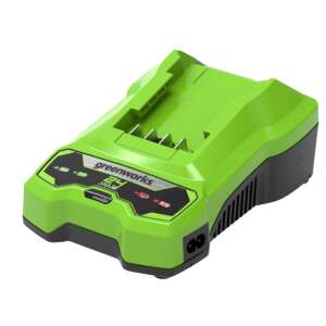 Ładowarka akumulatorowa Greenworks 24V, zielona i czarna, z wyświetlaczem LED - Akumulator i ładowarka