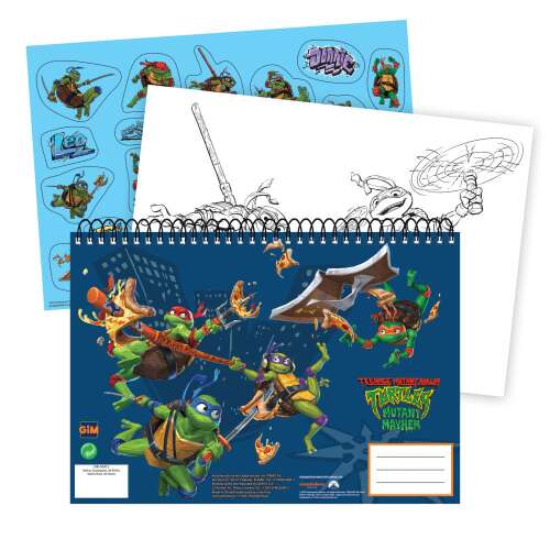 Teenage Mutant Ninja Turtles A4 spiral sketchbook with 40 pages and stickers
