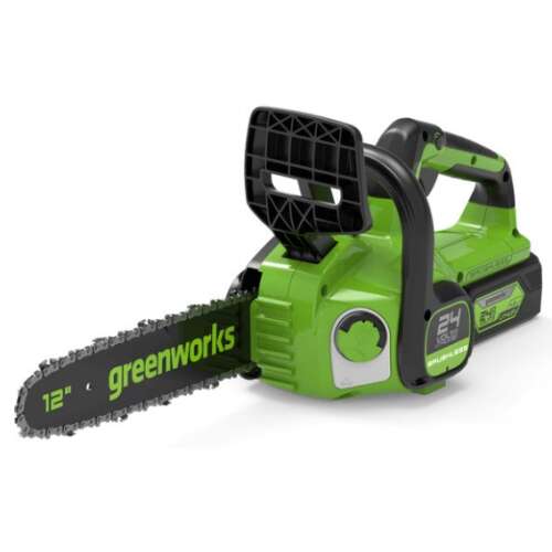Greenworks (2007007-GW) GD24CS30 Akkumulátoros Láncfűrész, Zöld-Fekete
