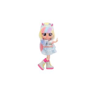 Cry Babies BFF Jenna baba szivárványos hajjal és unikornis fejpánttal - IMC Toys