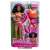 Barbie The Movie Surfing Set doll, brown hair, pink swimsuit, surfboard, puppy, accessories