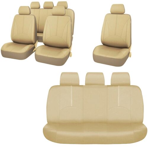 Eco Leather Bézs Univerzális Autóüléshuzat Garnitúra