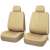 Bézs ökológiai bőr univerzális autóüléshuzat garnitúra, csak az első ülésekhez, bézs színben