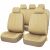 Kompletny zestaw pokrowców na fotele samochodowe Eco Leather Beige