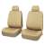 Beżowy uniwersalny zestaw pokrowców na siedzenia samochodowe z ekoskóry, tylko na przednie siedzenia, kolor beżowy