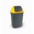 50 Liter Anthracite and Yellow Plastic Swing Top Trash Can