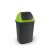 50 liter plastic trash can with green lid