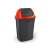 50 liter plastic trash can with red lid