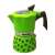 GAT Coffee Show 3-person aluminum stovetop espresso maker in green with coffee bean design
