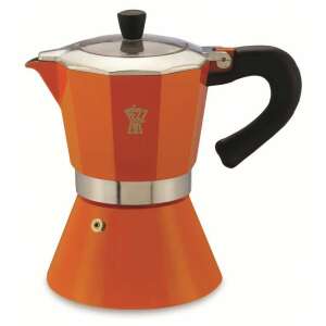 Cafenieră cu piston Ghidini 1357V Bellexpress, 6 persoane, portocaliu - Aparat de cafea cu gura de scurgere