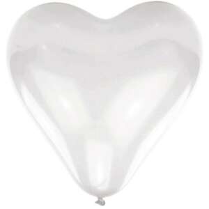 White szív léggömb, lufi 10 db-os 16 inch (40,6cm) 61822791 