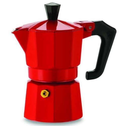 Red Ghidini 1361V Italexpress stovetop espresso maker for 1 cup