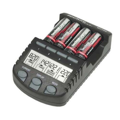 Încărcător de baterii Technoline BC700, reîncărcabil pentru baterii AAA și AA