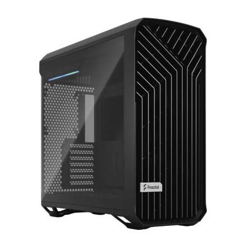Fractal Design Torrent Black TG Light PC Кутия - Ъглов изглед