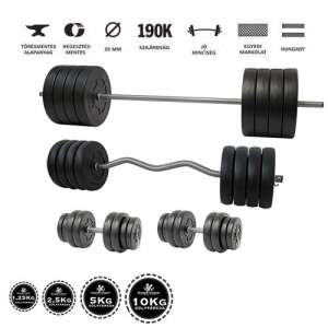 Sada závaží GazoFitness Hardcore Big Superset 160kg s činkou, činkami a závažím - Posilňovanie