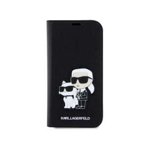 Karl Lagerfeld Saffiano Karl & Choupette iPhone 14 Pro Max Case mit Karl Lagerfeld und Choupette Design - Karl Lagerfeld Handyhüllen
