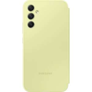 Samsung Smart View Cover Pro for Galaxy A34 5G in Lime Green, back view - Phone Case