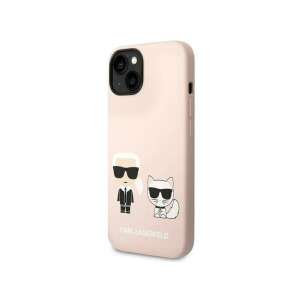 Karl Lagerfeld iPhone 14 Silikonhülle mit MagSafe, rosa, Karl & Choupette Design - Karl Lagerfeld Handyhüllen