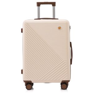 Quasar & Co. krémszínű kabin bőrönd teleszkópos fogantyúval - Divat & Öltözködés