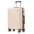 Quasar & Co. krémszínű kabin bőrönd TSA zárral