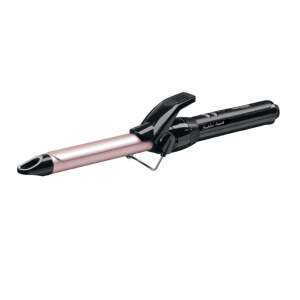 BaByliss Sublim' Touch Pro 180 19mm curling iron, black and rose gold, angled view - Hair curler