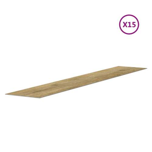 Barna fa megjelenésű PVC fali panel, 15 darabos csomag - Falpanel és falmatrica