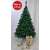 Green artificial Christmas tree with metal stand, 120 cm tall, with gold Christmas ornaments