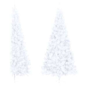 Fehér pvc fél műkarácsonyfa állvánnyal 240 cm 61884223 