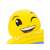 Nahaufnahme des Emoji-Designs am Bestway aufblasbaren Kinderpool, gelb, 165x144x69 cm