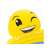 Nahaufnahme des Emoji-Designs am Bestway aufblasbaren Kinderpool, gelb, 165x144x69 cm