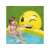 Kind spielt im Bestway aufblasbaren Kinderpool mit Emoji-Design, gelb, 165x144x69 cm