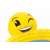 Nahaufnahme des Emoji-Designs am Bestway aufblasbaren Kinderpool, gelb, 165x144x69 cm