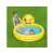 Kind spielt im Bestway aufblasbaren Kinderpool mit Emoji-Design, gelb, 165x144x69 cm