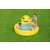 Familie genießt den Bestway aufblasbaren Kinderpool mit Emoji-Design, gelb, 165x144x69 cm