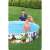 Kids playing in Bestway Dinosaur Kids Pool, 244x46 cm, round, blue, green, white