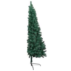 Zöld fél műkarácsonyfa led-fényekkel és gömbszettel 240 cm 61890893 