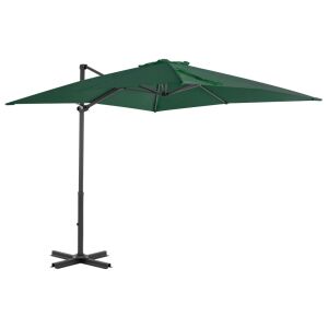vidaXL umbrelă de soare verde pentru exterior, umbrelă cantilever pătrată de 2,5x2,5m - Umbrele de plajă
