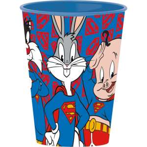 Pahar din plastic Warner Bros. Looney Tunes Superman cu Bugs Bunny, Daffy Duck și Porky Pig - Servirea