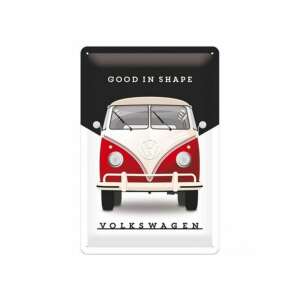 Volkswagen Good in Shape fémplakát, 20 x 30 cm, Retro design, fém tábla, faldekoráció, garázs dekoráció, ajándék Volkswagen rajongóknak - Nostalgic-Art