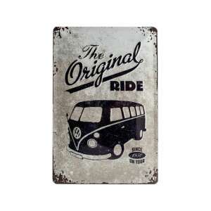 Volkswagen The Original Ride fém tábla, 30x40cm, retro design, fekete-fehér, Nostalgic Art - Nostalgic-Art
