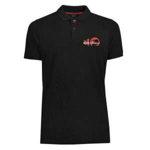 Alfa Romeo 110. évfordulós fekete pólóing piros-fehér logóval - Férfi póló