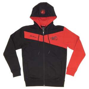 Alfa Romeo 110. évfordulós uniszex cipzáros kapucnis pulóver, fekete-piros - Férfi ruházat