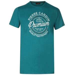 Pierre Cardin férfi türkiz póló fehér logóval - Pierre Cardin
