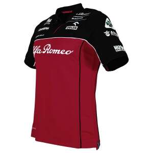 Alfa Romeo Racing Team 2020 férfi pólóing, piros-fekete, rövid ujjú, oldalnézet - Férfi póló