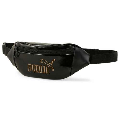 Fekete Puma Core Up unisex övtáska arany logóval