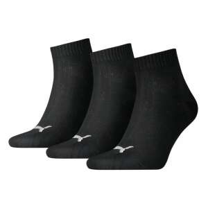 Puma 3 páros csomagolású quarter uniszex zokni, fekete-szürke 86990747 Női zokni